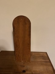 Vintage Wood Mail/Notes organizer 2 compartment Sit or Hang Rectangle Decor