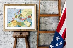 2000 CIA Map of Europe, North Africa, the Middle East Home School Poster Print