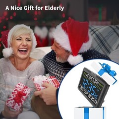 Digital Clock with Date and Day of Week for Seniors – Colorful Large Display