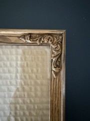Vintage Ornate Carved Brown Wood Frame 8×10 Holds 1 Photo 1in Deep