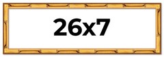 26×7 Frame Gold Bamboo Solid Wood Picture Frame | 1 Inch Moulding Width | Interi