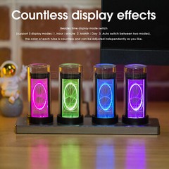 Vintage LED Nixie Tube Clock Digital Display APP Control Clock Desktop DIY Gift