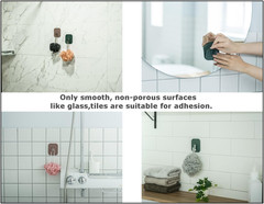 Silicone Simple Multipurpose Adhesive Shower Hook Reusable Hanger Bathroom Do…