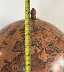 Tabletop Globe Mini Bar Old World Map Zodiac Interior Liquor Holder Italy 20”
