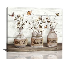 Tijuboni Farmhouse Bathroom Decor Wall Art Rustic Cotton Bathroom Pictures Canva