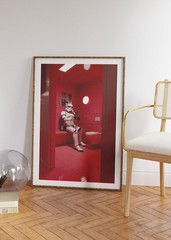 Stormtrooper Red Funny Bathroom Poster Wall Art Decor