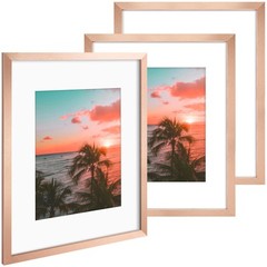 16×20 Picture Frames 3Pack with Mat For 11×14 Or without Engineered Wood Photo