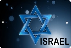 ISRAEL flag Sign 8 x 12 Patriotic Emblem STAR of DAVID Jewish Version