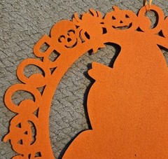 Owl Wall Decoration Round Orange 15 Inches