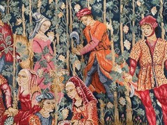 2×2 Vintage French Tapestry Wall Hanging Bedroom Religions View Décor Tapestries