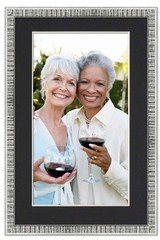 11×22 Frame Silver With Black Picture Mat For 11×22 Photo – Silver 13×24 Frame T