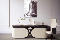 Unique Liberty Bell Philadelphia Black and White Wall Decor, 18x26in American…