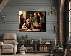 Thomas Jefferson Writing The Declaration Of Independance Canvas Wrap Painting