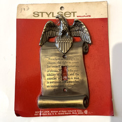 Thomas Jefferson’s Quote, Freedom is Right to Choose Wall plate New Old Stock
