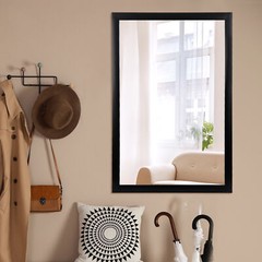 2PCS Bathroom Rectangular Wall Mounted Mirror PS Frame Vanity Mirror 24″ x 36″