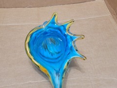 Vintage MCM Murano Glass Conch Shell – Hand Blown Italy – Estate Find