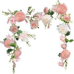 Rose Flower Vine Peony Flowers Center Flower Decoration 6′ Length Floral Garland