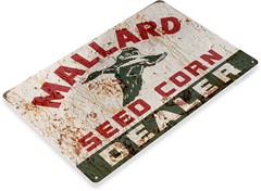 TIN SIGN Mallard Seed Corn Metal Wall Art Kitchen Farm Cottage Shop Store A726