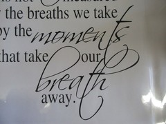 *** Life Breath Moments Quote Vinyl Wall Decal Removable Letter Word Art Sticker