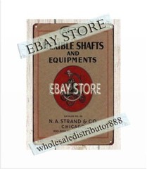 interior styles 1933 N. A. Strand Flexible Shafts and Equipments metal tin sign