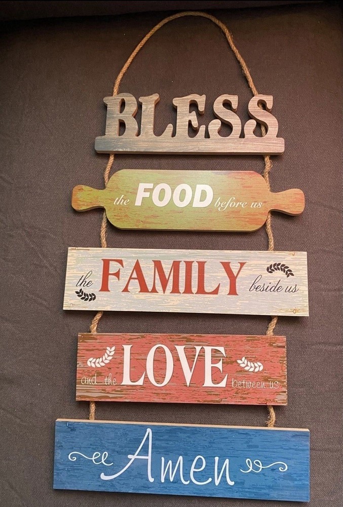 Wood Kitchen/Dinning Room hanging wall decoration,20 Inches Long,12 Inches Wide