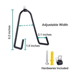 2 Pack Adjustable Plate Hangers,Wall Mount Plate Display Stands Holders, Black M