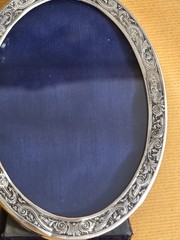 Gorham B3360 Oval Scroll STERLING Silver Photo Frame 4″x3″ Velvet Easel Back