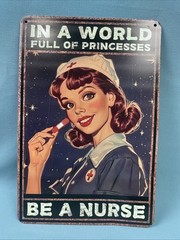 7 3/4 X 11 3/4 Metal Nurse Sign
