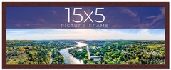 15×5 IN Frame Brown Solid Wood Picture Frame Width 0.75 Inches | Interior Frame