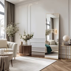 Full Length Mirror Rectangular Full Body Floor Mirror Standing Hanging Leaning