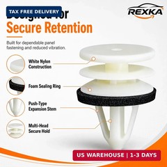 Rexka 10pcs Door Trim Panel Retainer Clip 11519031 Compatible with GM Chevrolet