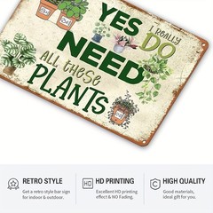 Humorous Metal Garden Sign Plant Farmhouse Decor