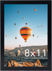 8X11 Picture Frame Black for Wall Hanging or Tabletop- Wall Mounting Horizontall