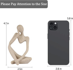 Abstract Resin Culpture Thinker Style For Shelf Desk Office Home Decor Art Home