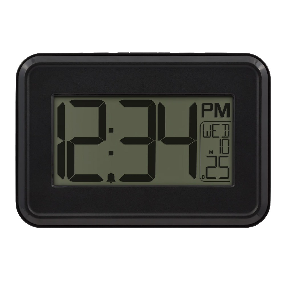 4.90″ Digital Table and Wall Clock with 12-Hour Display and Alarm