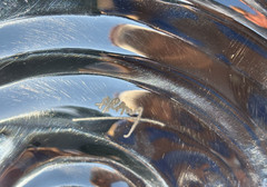 Michael Aram Stainless Steel WATER RIPPLE Bowl Tray Platter 15″ x 1.5″ SWIRL