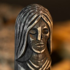 Wooden Hel Figurine Handmade Norse Viking Goddess Mythology Decor 15cm Gift