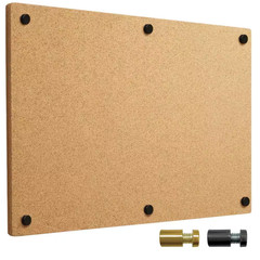 Excello 36 In. X 42 In. Cork Bulletin Board, Wall Mounted, Brown