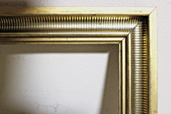 ANTIQUE FITS 8 X10 VICTORIAN PICTURE FRAME LEMON GOLD GILT ORNATE WOOD PRIMITIVE