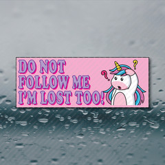 Don’t Follow Me Meme Prank Joke Funny Cringe Unhinged Vinyl Decal Sticker 8×3