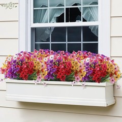 24 Bundles Vibrant UV Resistant Artificial Flowers – Indoor/Outdoor Decor