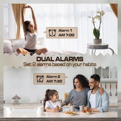 Small Digital Alarm Clock, Mirror Surface LED Electronic Clocks with Large Di…