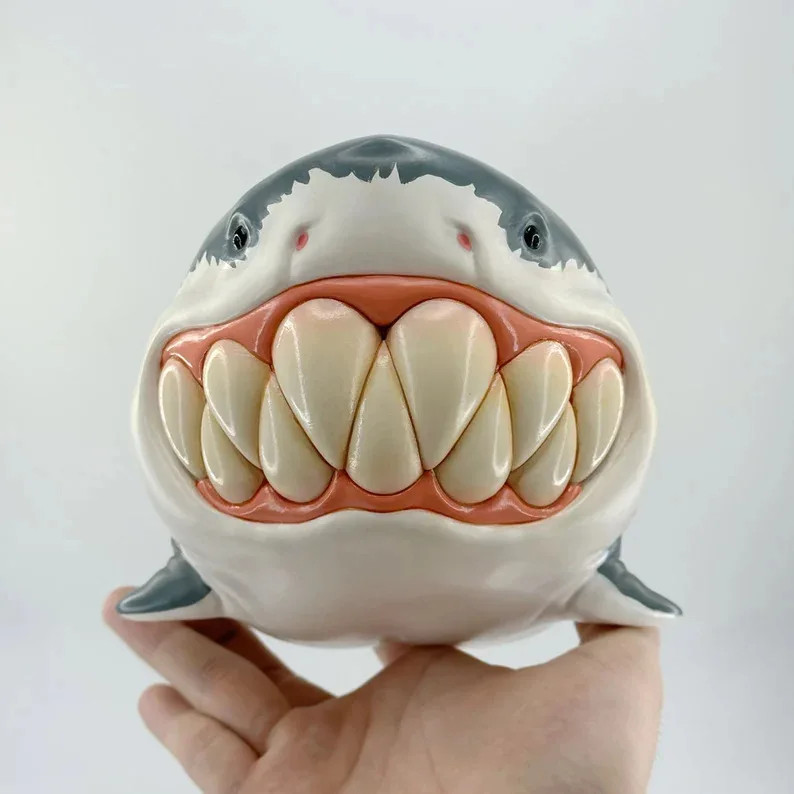 Savage Great White Shark Resin Ornament Creative Animal Table Decor Gift