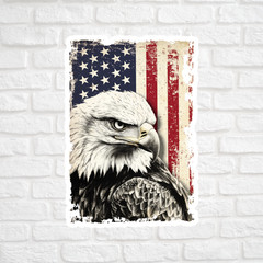 American flag eagle sticker vinyl decal patriotic military veteran freedom
