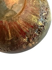 Rustic Hand-Painted Decorative Bowl 10’” Diameter (Heavy Unknown Material)