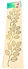 Main Street Wall Stickers Gold Leaves Trendy Crafts Removable Decal Goldtone SEE