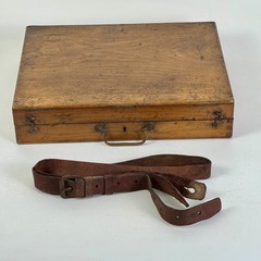 Vintage Wood Artist Portable Painting Box With Used Palette and Remnant Paint