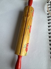 Cottage core Apple decor Mini Rolling Pin Recipe Card Holder Napkins
