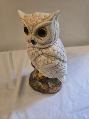 CERAMIC OWL VASE UTENSIL HOLDER Used Nice