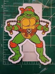 TMNT STICKER X MIKEY STICKER X VYNIL HIGH GLOSS DIECUT STICKER X 3X2 INCHES S